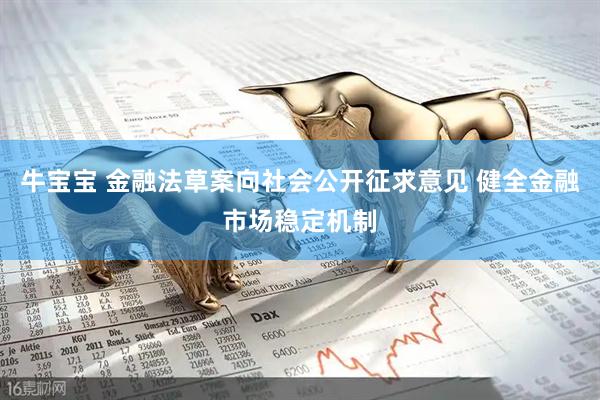 牛宝宝 金融法草案向社会公开征求意见 健全金融市场稳定机制