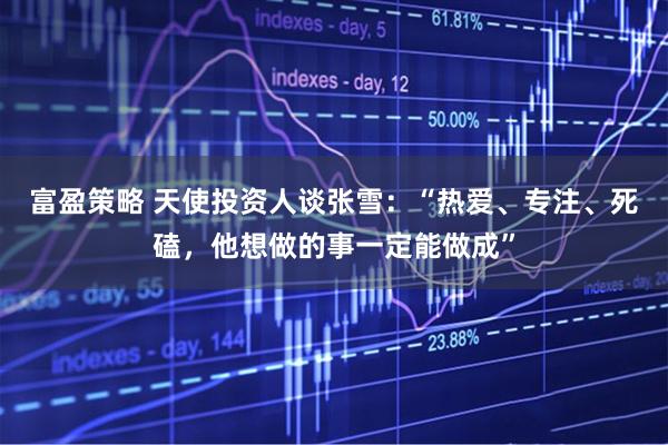富盈策略 天使投资人谈张雪：“热爱、专注、死磕，他想做的事一定能做成”